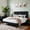 Black2, variant on Einfach Queen Bed Frame with Adjustable Upholstered Velvet Headboard and 4 Storage Drawers, No Box Spring Required, White