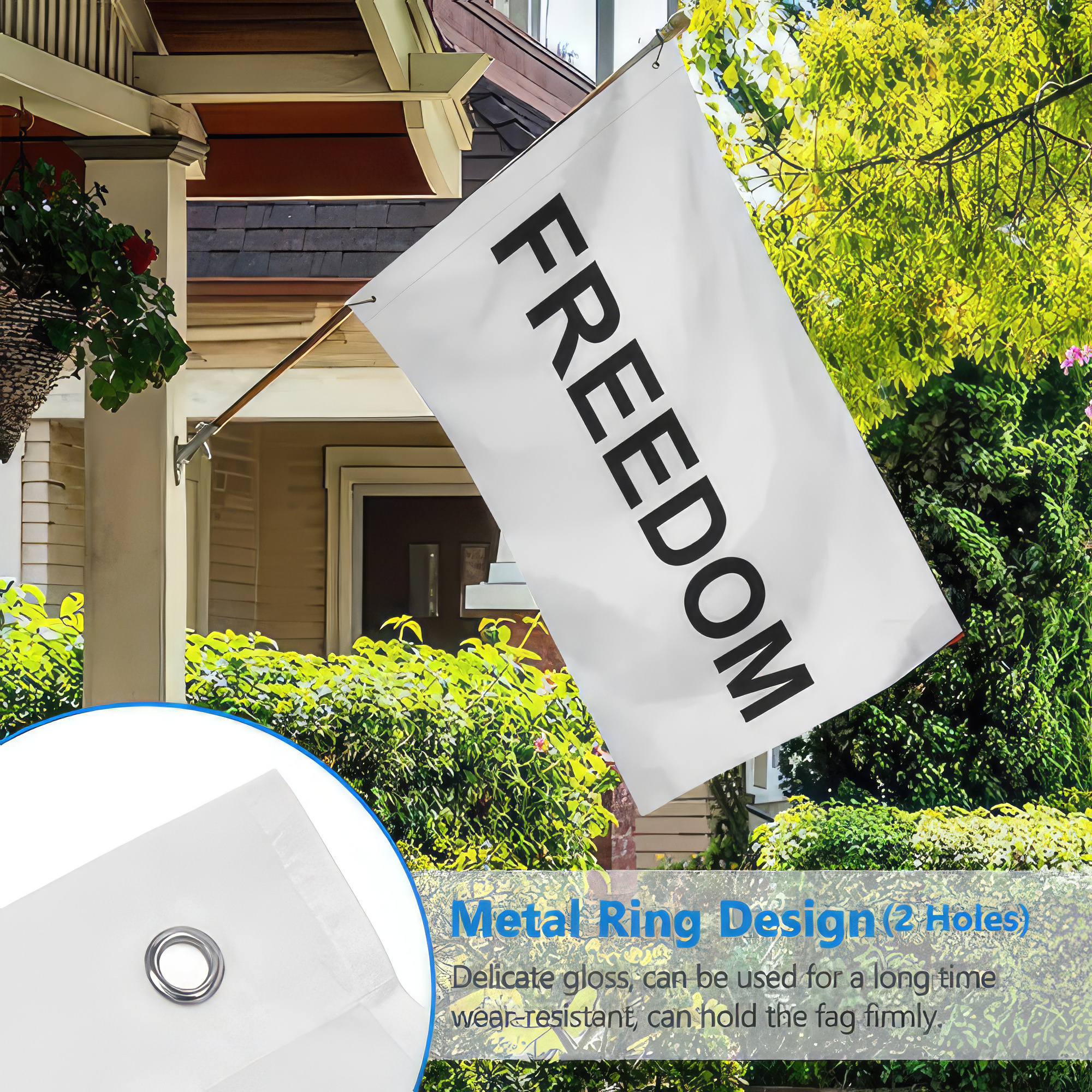 Freedom Flag 3x5 Ft Double Sided American Flags for Outside Freedom Flags Banner for Garden Yard Home Patio Decoration Outdoor Indoor Display