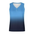 thumbnail image 5 of ALLLIST Tops for Women Trendy Blue Gradient Button Sleeveless V-Neck Tank Tops Tank XXXL, 5 of 5