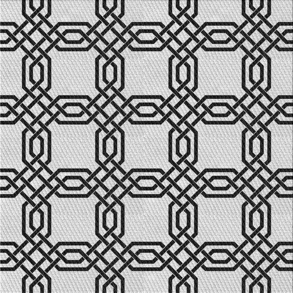 Ahgly Company Indoor Square Patterned Platinum Gray Area Rugs, 8' Square