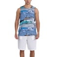 thumbnail image 4 of Easygdp Lighthouse in Havana Men's Mesh Basketball Jersey Quick Drying Sleeveless Shirts Fitted Muscle Tank Tops Sport Round Neck T-Shirt - 4X-Large, 4 of 9