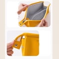 thumbnail image 5 of Organizador de bolsas de maquillaje para mujer, bolsa de cosméticos, bolsa de tocador portátil de PU de color caramelo, bolsa de maquillaje de viaje, 5 of 5