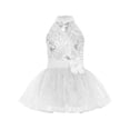 thumbnail image 3 of inlzdz Girls Sparkly Sequins Sleeveless Ballet Dance Dress Princess Party Ballerina Tutu Skirt Leotard White 12, 3 of 7
