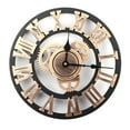 thumbnail image 4 of Nimomo Reloj de Pared Durable 3D rústico Hecho a Mano Reloj de Pared Gran Engranaje Madera Vintage decoración para Sala de Estar/Oficina/Bar(30cm-Oro), 4 of 8