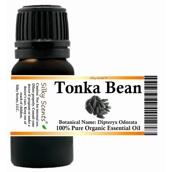 Tonka Bean Organic Essential Oil 5 ml (1/6 fl oz) - 100% Pure and Natural by Silky Scents