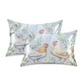 thumbnail image 2 of Dailycode Satin Pillow Case Queen Silk Pillow Cover for Hair and Skin Envelope Closure Chickens and Wildflower 20"x30", 2 of 9