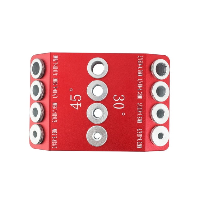 30 45 Guide de Perceuse Incliné à 90 Degrés pour Kit de Vis de Dérailleur de Rampe de Câble Poteau en Bois Rouge