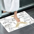 thumbnail image 3 of Paris Eiffel Tower Bath Rugs, Golden Lettering European French Crown Retro Stamp Art Bath Mats, Non Slip Flannel Fast Dry Absorbent Water Bathroom Rug, Bedroom Kitchen Indoor Outdoor 19x31 in, 3 of 4