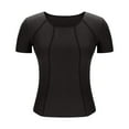 thumbnail image 4 of fatyb Women's Ribbed T-Shirts Short Sleeve Crew Neck T Shirts Summer Slim Casual Basic Tees for Women, 4 of 6