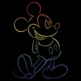 thumbnail image 2 of Men's Mickey & Friends Rainbow Mickey Mouse Outline  Graphic Tee Black X Large, 2 of 5