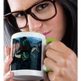 thumbnail image 2 of 3drose, Butterfly Dragon, 15oz Two-tone Green Mug, 2 of 6