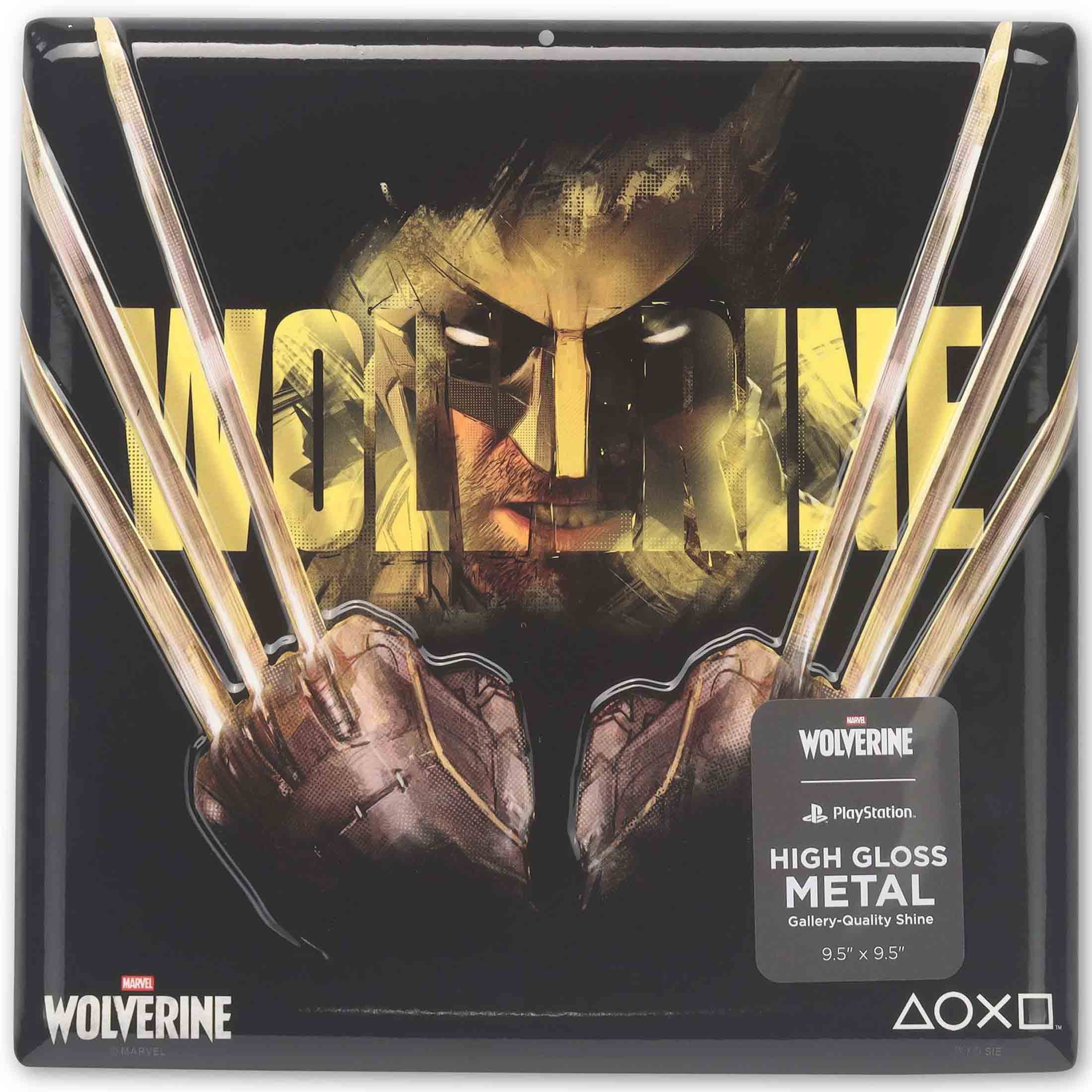 Marvel Wolverine PlayStation Embossed Metal Wall Art for Teens and Adults