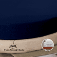 thumbnail image 3 of KOMFIT 800 TC 100% Egyptian Cotton Round Bed Sheet Set Soft and Smooth 4 Piece Set 80" Diameter&nbsp;Fits Upto 15" Deep PocketDurable & Easy Washable ( Navy Blue ), 3 of 5