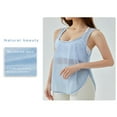 thumbnail image 4 of Women Vest Sleeveless U Neck See Through Loose Summer Split Tops, 4 of 7