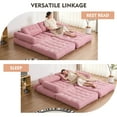 thumbnail image 5 of BIGSYY Convertible Folding Sofa Bed with Armrest and Pillow， Comfy for Living and Bedroom, Suitable for Adults, Pink, 5 of 9