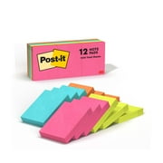 Post-it Notes, 1 3/8 in. x 1 7/8 in., Poptimistic, 12 Pads