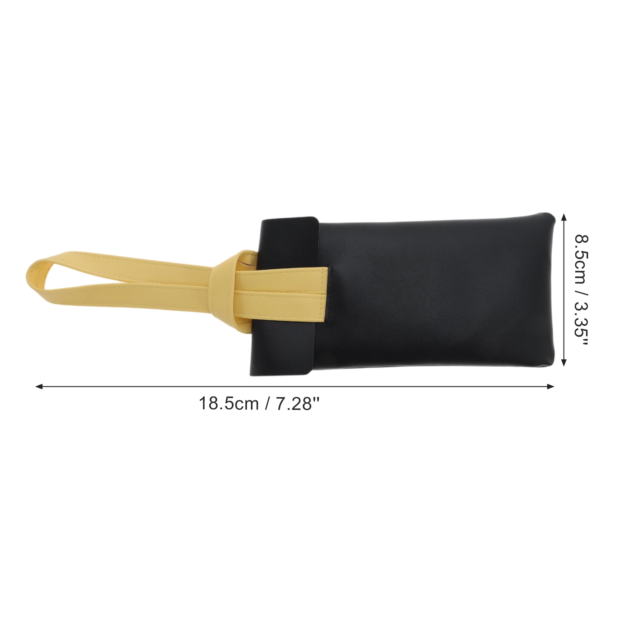 Unique Bargains Contrast Eyeglasses Bag Portable Eyeglasses Storage 1 Pc Black