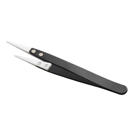 Tweezers Industrial Use Non-Magnetic Tweezers Ceramic Insulation Tips Curved Straight Tip High - Chuck