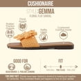 thumbnail image 3 of Cushionaire Gemma Knit Flat Slides for Women, Square Toe Sandals with Woven Flower Detail and Memory Foam, 3 of 18