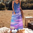 thumbnail image 2 of Purple Blue And Gold Wave Sleeveless Dress Women's Luxury Party Dress Birthday Dresses for Women, 2 of 7