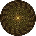thumbnail image 1 of Ahgly Company Machine Washable Indoor Round Transitional Dark Bronze Brown Area Rugs, 7' Round, 1 of 7