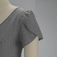 thumbnail image 5 of Summer Saving! Fashion Dresses for Womens 2025 Plus Size Sexy Solid Color Pocket Ruffle Short Sleeve V-Neck Dress, 5 of 6