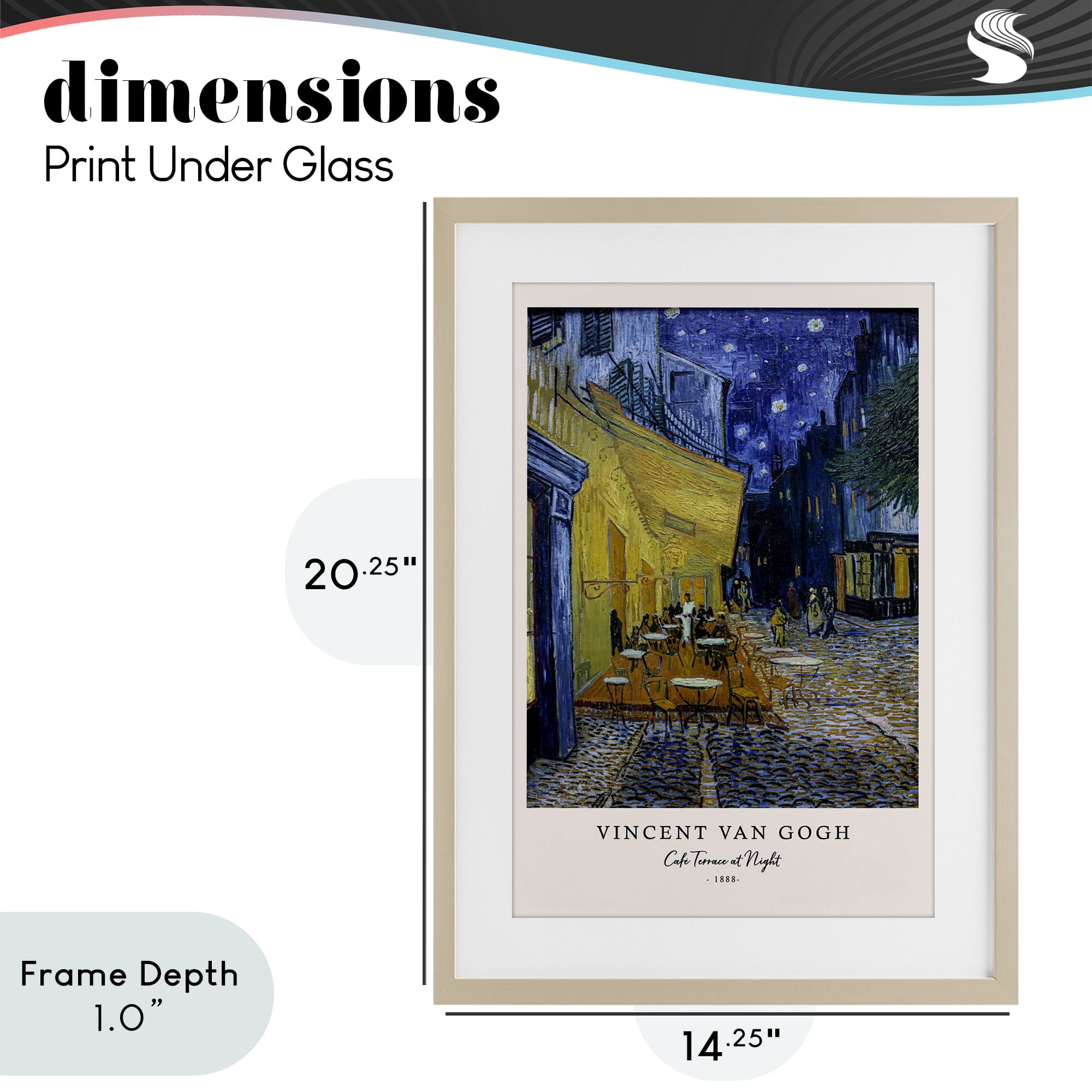 Stupell Industries Classic Cafe Terrace At Night Birch Framed Print Under Glass, design by Vintage Hustle