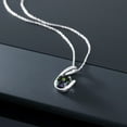 thumbnail image 3 of Gem Stone King 10K White Gold Green Mystic Topaz Pendant Necklace for Women (1.00 Cttw, Gemstone Birthstone, Round 6MM, With 18 inch Chain), 3 of 5