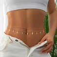 thumbnail image 1 of Cadena de cintura con forma de serpiente de metal de 3 capas, sencilla y sexy, 3 piezas, cadena para el cuerpo, cadena para el vientre, accesorio para vacaciones, fiestas, citas y uso diario para mu, 1 of 1