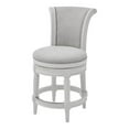 thumbnail image 2 of Home Square 3 Piece Upholstered Swivel Hardwood Counter Stool Set in White, 2 of 5