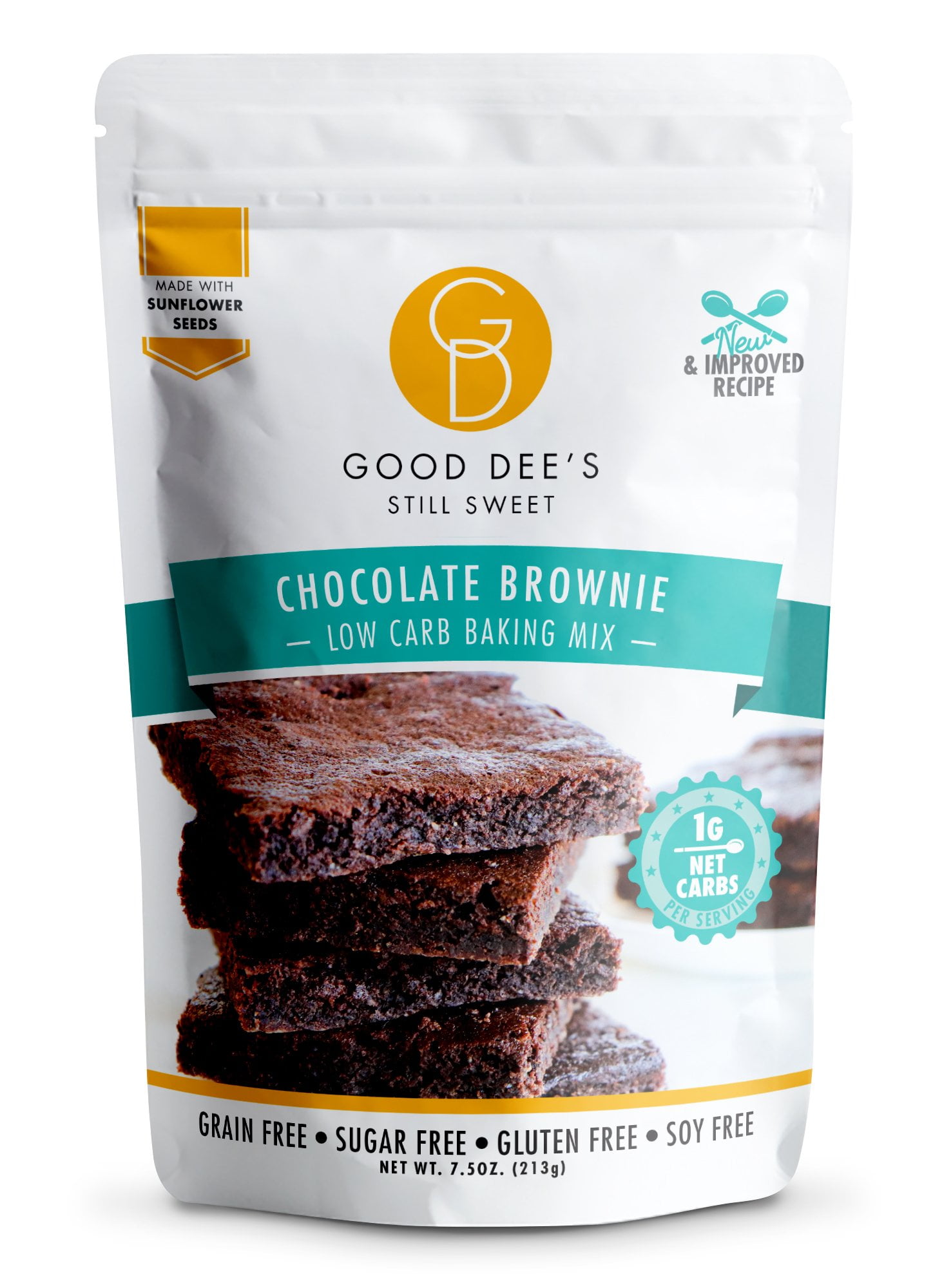 Good Dee's Chocolate Brownie Mix - Low Carb Keto Baking Mix (1g Net Carbs, 12 Servings) | Sugar-Free, Gluten-Free & Grain-Free