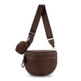 thumbnail image 5 of Montana West Crossbody Bag for Women Large Double Zipper Bum Bag with Adjustable Wide Strap, Coffee, 5 of 7