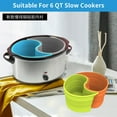 thumbnail image 4 of Foldable Slow Cooker Divider Silicone Stew Pot Mat Reusable Leakproof Heat resistant Slow Cooker Lining set, 4 of 4