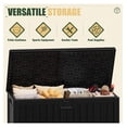 thumbnail image 3 of SONGMY 250 Gallon Outdoor Resin Deck Box with Divider, Waterproof Storage Box with Lockable Lid&Side Handles for Garden Tools, Pools Supplies (Black), 3 of 7
