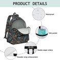 thumbnail image 4 of Game Controller Black Pattern Backpack for School, Cute School Bag with Adjustable Shoulder Straps and Padded Back, 13.4"x11"x4.7", 4 of 5