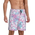 thumbnail image 2 of Pofeuu Tie Dye Print Men's Soft Woven Elastic Waistband Sleep Pajama Short-4X-Large, 2 of 6