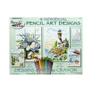 Paintworks Pencil By Number 9x12 Beach 4pk