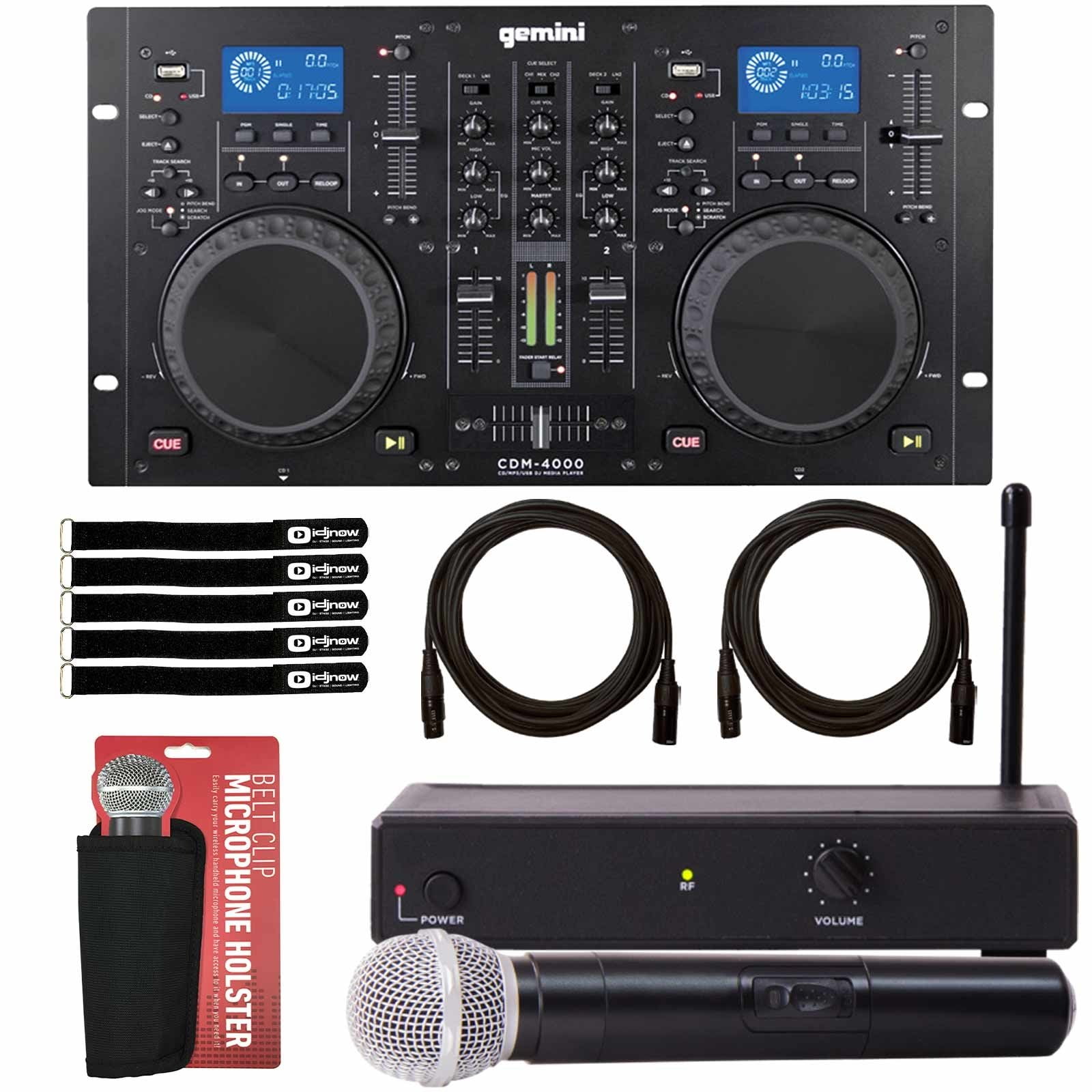 Gemini CDM4000 CD/MP3/USB DJ Media Player with Single Channel Wireless