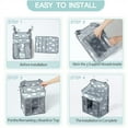 thumbnail image 5 of Diaper Caddy Hanging Diaper Caddy Organizer, Hanging Nursery Nappy Organiser Diaper Holder Caddy Stacker for Baby Girl Boy Crib Changing Table Playard Wall Baby Shower Gifts Bedside Storage Bag Grey, 5 of 5