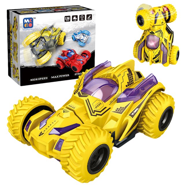 Pull Back Cars Toys Trucks, Friction Powered Cars for Kids, Four Wheel Drive 360 ??Stunt Spinning Off-Road Vehicles, Inertia Car Toys para 3 4 5 6+ a?os de edad, ni?os y ni?as Genérico coche