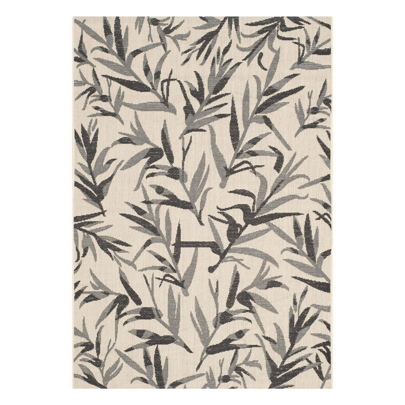 SAFAVIEH Courtyard Alannis Floral Indoor Outdoor Area Rug Beige SAFAVIEH Courtyard Alannis Floral Indoor Outdoor Area Rug Beige