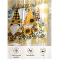 thumbnail image 6 of Sheer Curtains 84 Inches Long, Sunflower Semi Sheer Curtains Light Filtering Window Treatment, Gnomes Yellow Checkered Eucalyptus Leaves Privacy Voile Drapes for Living Room Bedroom 52x84 Inch, 6 of 7