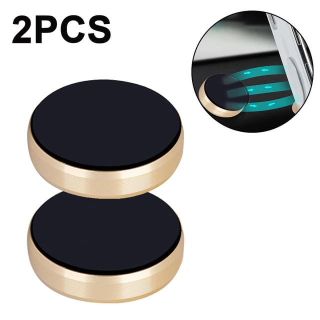 2 pcs Magnetic Mounts Flat Cell Phone Holder for Car Dashboard, Wall, Windshield, Mirror, Table, Desk Stick on Universal Compatible with GPS, Smartphones, Echo Auto Keychains and More