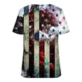 thumbnail image 4 of Xihbxyly Womens Tops Womens Plus Size Tops Summer Short Sleeve T-Shirt Casual Loose V Neck Tee Shirts July 4 Shirts for Women Independence Day Tops # Daily Deal #4, 4 of 5