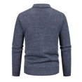 thumbnail image 4 of ohmzyzo Men's Long Sleeve V Neck Cardigans Casual Button Down Sweaters Slim Fit Knitted Thermal Coats Solid Color Outerwear with Pockets Gray XL, 4 of 9