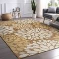 thumbnail image 6 of Beverly Rug Indoor/Outdoor Area Rugs,Modern Floral Patio Porch Garden Carpet, Wooden/Beige, 6'x9', 6 of 9