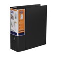 thumbnail image 1 of QuickFit Heavy-Duty 3-Ring File Binder, Locking D-Ring, View Binder, 4 Inch, Black, 1 of 7