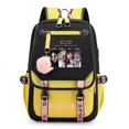 thumbnail image 2 of Blackpink Roseanne Park Lisa Kim Ji Soo con bandolera estrellada mochila coreana Usb., 2 of 3