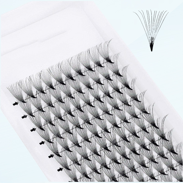 Extensions de Cils Préfabriqués Extensions de Cils C CC D DD Courbure Pointe Fine Préventilés Cils Préfabriqués Extensions de Cils Volume Préfabriqués Cils Volume Préfabriqués (14D-0.07D, 15mm)