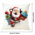 thumbnail image 3 of Yhmxh Fundas de cojín navideñas con estampado divertido, funda de almohada de lino para sofá, funda de cojín para decoración del hogar, funda de almohada familiar, fundas de almohada, 3 of 6
